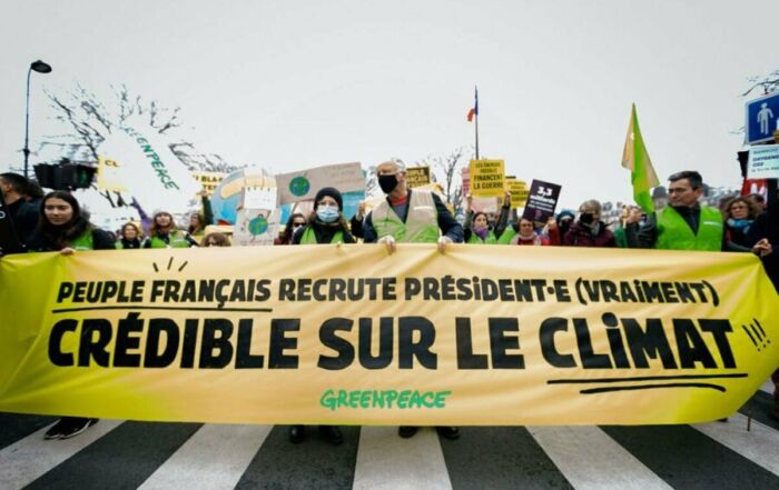 Banderole manifestation climat