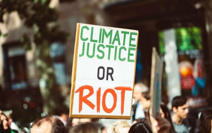 Pancarte "Justice climatique"