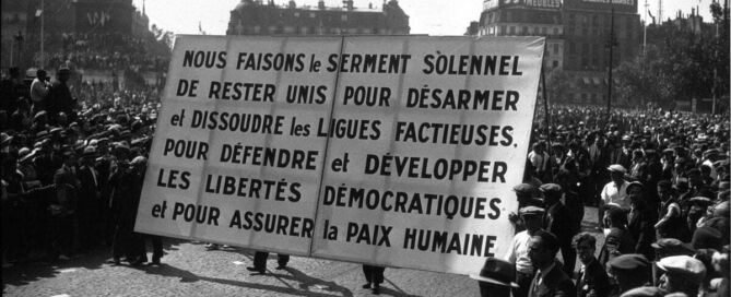 Manifestation du 14 juillet 1935, Paris, place de la Bastille