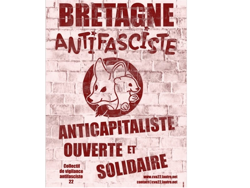 Affiche Callac Bretagne Antifasciste