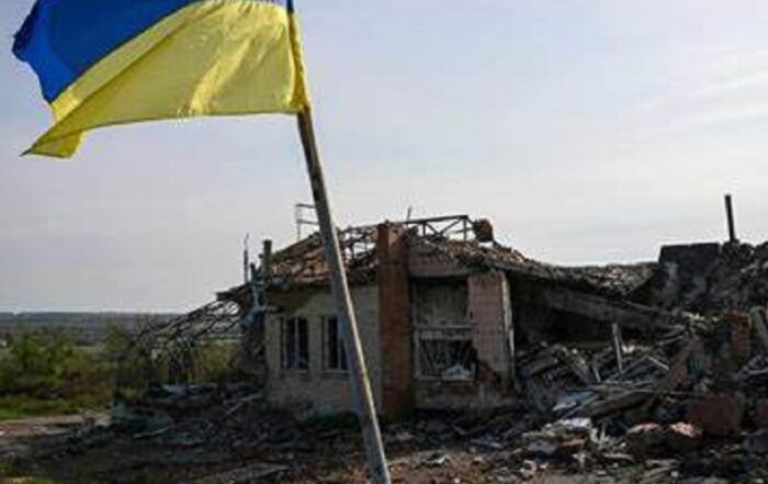 Maison bombardée en Ukraine
