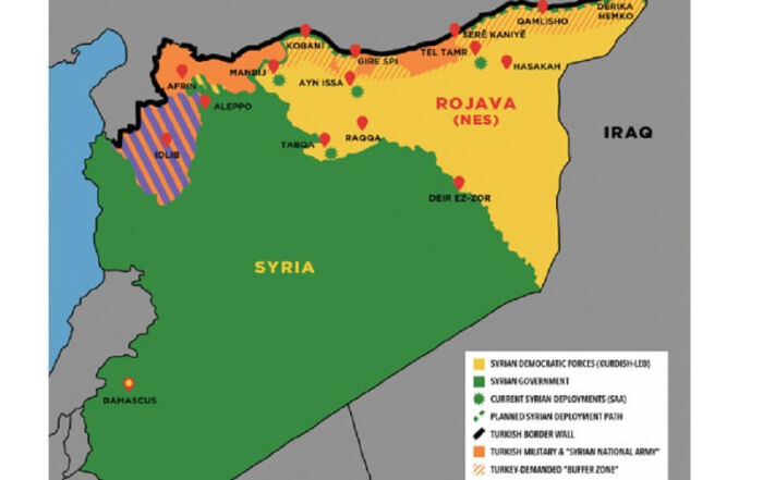 Carte du Rojava