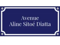 Avenue A Sitoé Diatta 800 x 600 red Plaque avenue A Siloé Diatta v 8x6