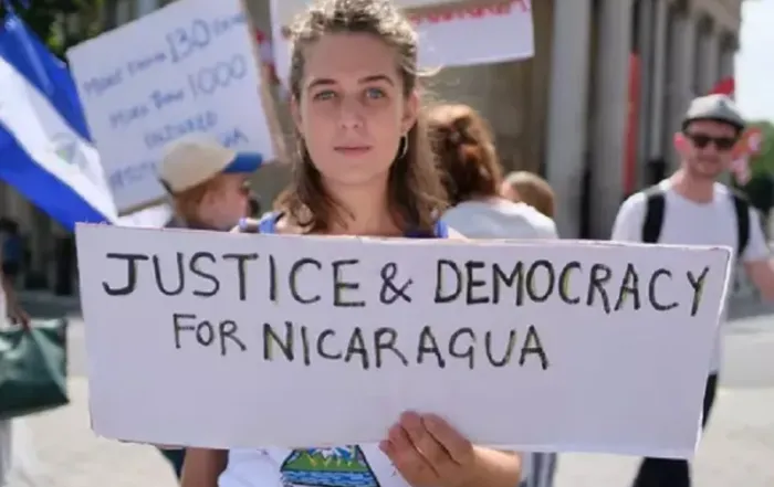 Pancarte : justice et démocratie au Nicaragua
