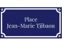 Place JM Tjibaou 800 x 600 red Plaque place Jean-Marie Tjibaou v 8x6