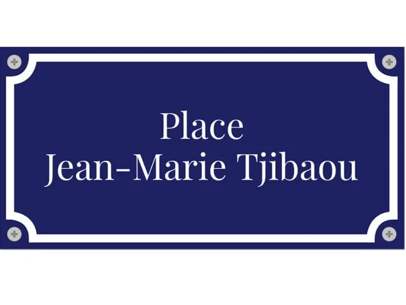 Plaque place Jean-Marie Tjibaou v 8x6