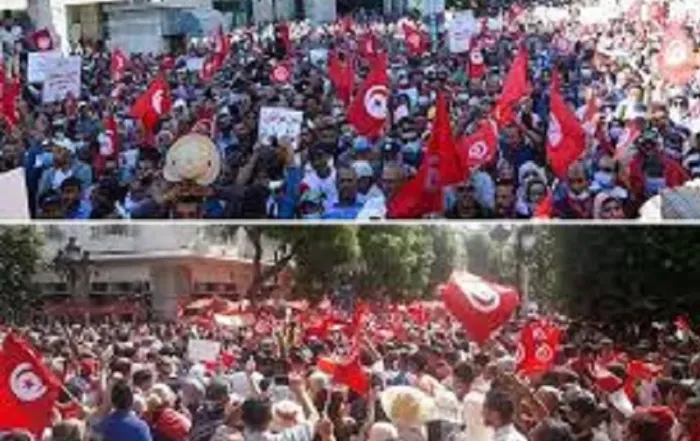 Protestations et Tunisie