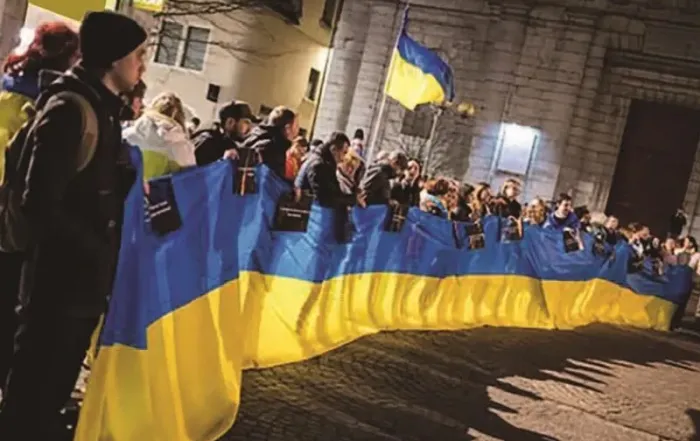 Manifestation solidarité Ukraine Manifestation solidarité Ukraine © BRUNO LAVIT