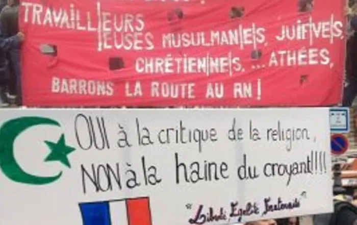 Banderoles contre l'islamophobie