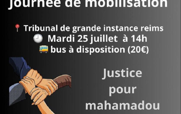 Affiche « Justice pour Mahamadou »