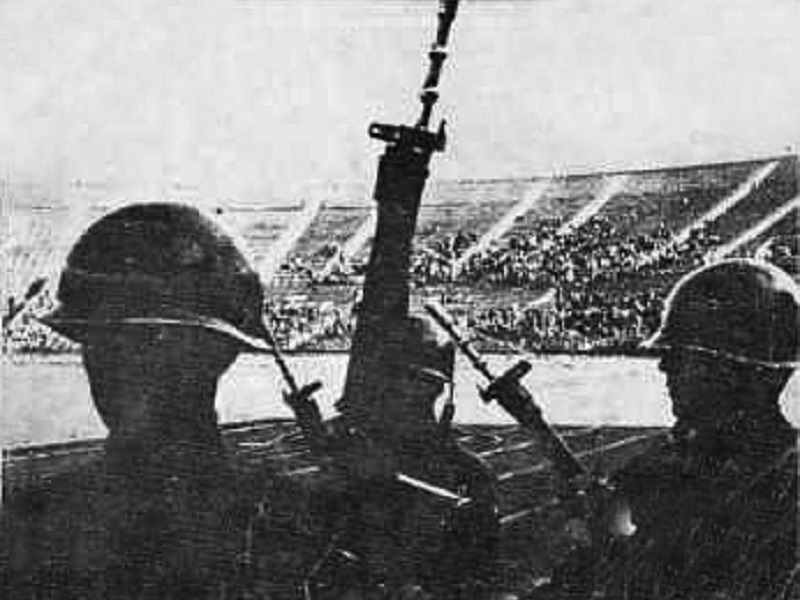 Chili 1973 Stade national après le coup d'État – © Domaine public