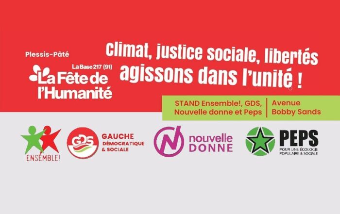 Stand partagé fête de l'Huma 2023