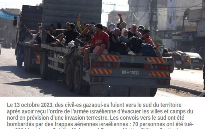 Des civils gazaouis fuient vers le sud de Gaza