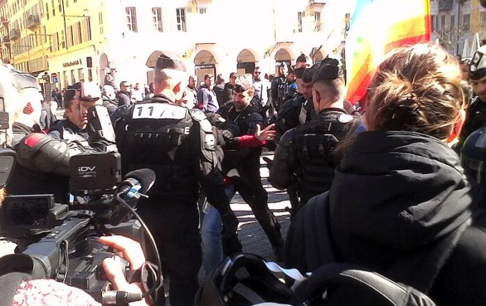 Acte 19 des Gilets Jaunes Place Garibaldi Nice France le 23 mars 2019 © Tigj06
