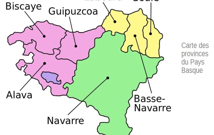 Carte des provinces du Pays Basque