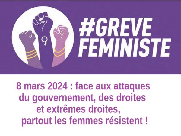 8 Mars 2024 Grève Féministe Mouvement Ensemble