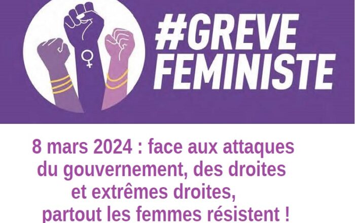 logo grève féministe 8 mars 2024