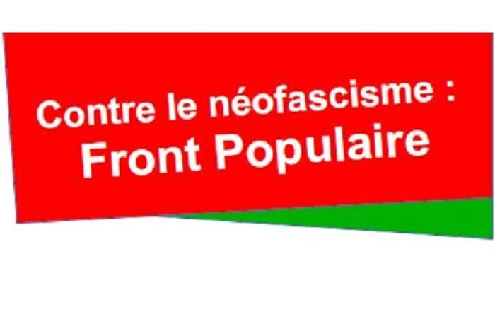 Tract contre le néofascisme Front Populaire