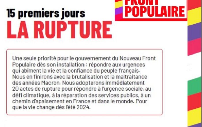 NFP La rupture urgences sociales