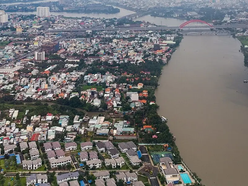 Vue aérienne de Ho Chi Minh ville en 2013 © Diego Delso
