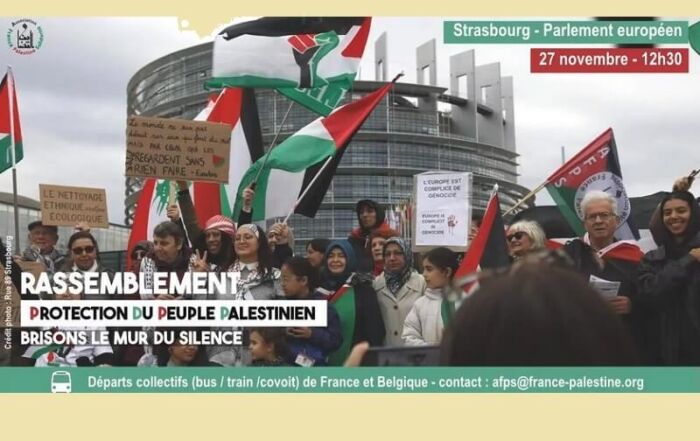 Appel au rassemblement du 27 novembre devant le Parlement européen