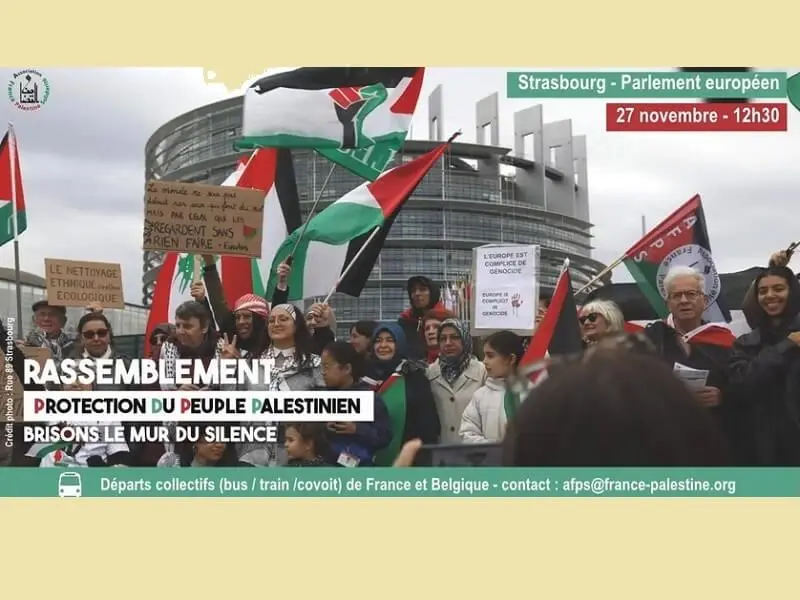 Appel au rassemblement du 27 novembre devant le Parlement européen