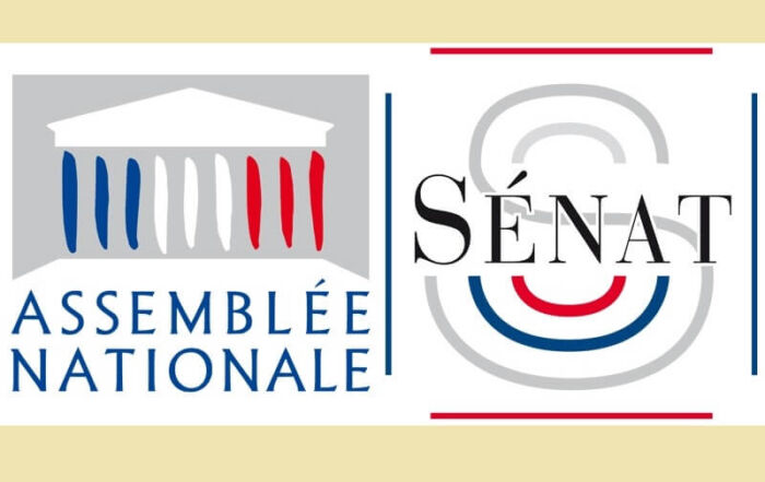 Le Parlement =Assemblée Nationale et Sénat logos