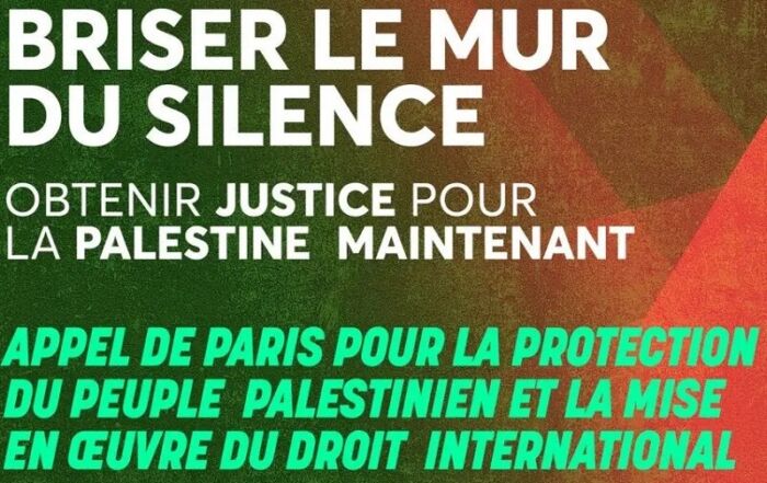 Appel de Paris pour la protection du peuple palestinien