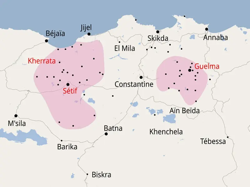 Carte_Massacre_Sétif,_Guelma,_Kherrata,_1945 © Houmouvazine