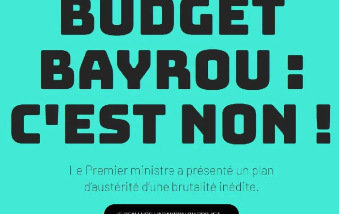 Budget Bayrou c'est non !
