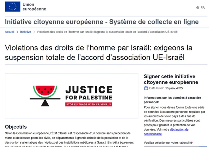 Violations des droits de l’homme par Israël: exigeons la suspension totale de l’accord d’association UE-Israël