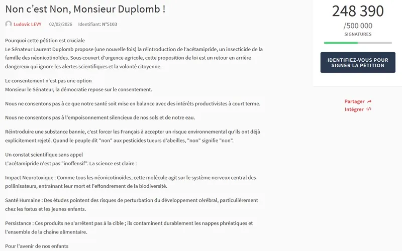 Non c’est Non, Monsieur Duplomb !